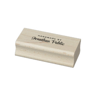 Elegant Calligraphy Script Name Template Handmade Rubber Stamp