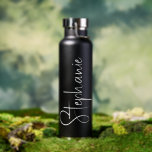 Elegant Calligraphy Script Personalised Name Water Bottle<br><div class="desc">Elegant Calligraphy Script Personalised Name Water Bottle features your custom name in elegant calligraphy script. Perfect as personalised gifts for family and friends for Christmas and birthdays or as favours for weddings and events. Add a personalised touch to custom corporate gifts and more. Designed by ©2025 Evco Studio www.zazzle.com/store/evcostudio</div>