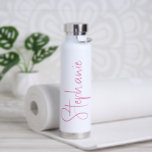 Elegant Calligraphy Script Personalised Name Water Bottle<br><div class="desc">Elegant Calligraphy Script Personalised Name Water Bottle features your custom name in elegant calligraphy script. Perfect as personalised gifts for family and friends for Christmas and birthdays or as favours for weddings and events. Add a personalised touch to custom corporate gifts and more. Designed by ©2025 Evco Studio www.zazzle.com/store/evcostudio</div>
