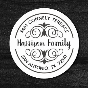 Elegant Calligraphy Script Return Address Label