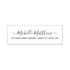 Elegant calligraphy script return address