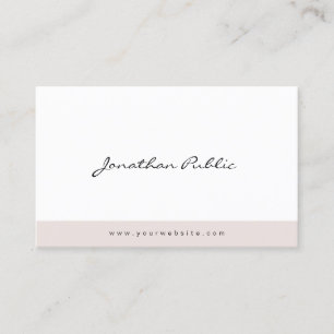 Elegant Calligraphy Script Simple Template Modern Business Card