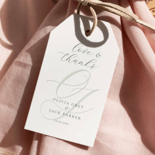 Elegant Calligraphy Script Wedding Gift Tags