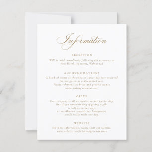 Elegant Calligraphy Script Wedding Information Inv Invitation