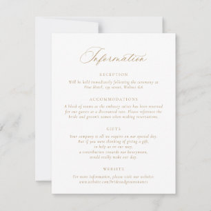 Elegant Calligraphy Script Wedding Information Invitation