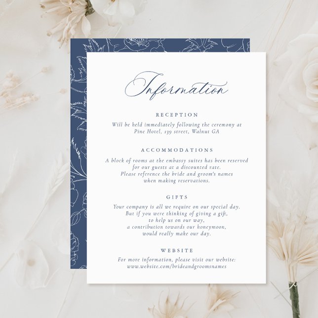 Elegant Calligraphy Script Wedding Information Invitation (Creator Uploaded)