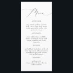 Elegant Calligraphy Script Wedding Menu Cards<br><div class="desc">The Valentina Collection features an elegant handwritten calligraphy script font and classic minimalist design. The timeless look will add the perfect touch to any wedding theme or colour scheme. Shop the entire collection for a cohesive aesthetic.</div>