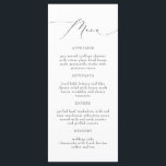 Elegant Calligraphy Script Wedding Menu Cards<br><div class="desc">The Valentina Collection features an elegant handwritten calligraphy script font and classic minimalist design. The timeless look will add the perfect touch to any wedding theme or colour scheme. Shop the entire collection for a cohesive aesthetic.</div>