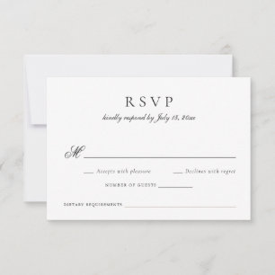 Elegant Calligraphy Script Wedding RSVP Invitation