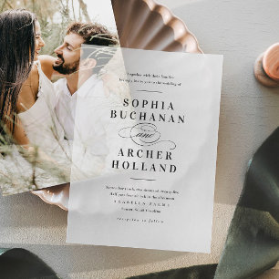 Elegant Calligraphy Script Wedding Vellum Invitations