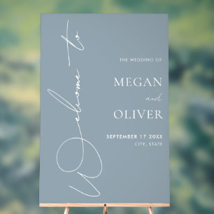 Elegant Calligraphy Script Wedding Welcome Acrylic Sign