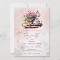 Elegant calligraphy shabby chic vintage tea party