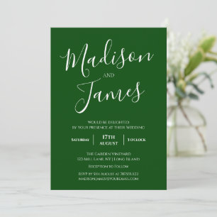 Elegant Calligraphy Simple Minimalist Modern Invitation
