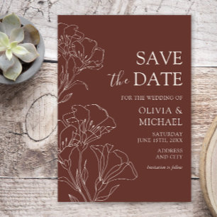 Elegant Calligraphy Simple Wedding Save the Dates  Invitation