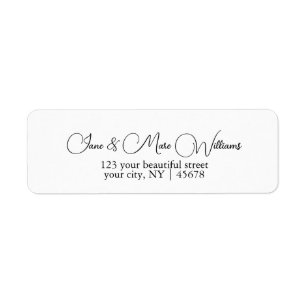 Elegant Calligraphy Stylish Wedding Return Address