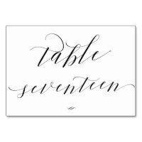 Elegant Calligraphy Table Seventeen Reception
