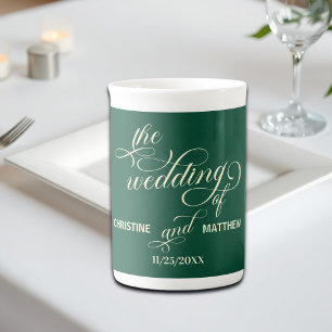 Elegant Calligraphy Teal Wedding Gift Bone China Mug