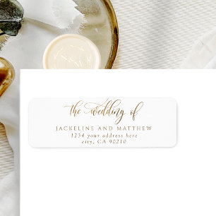 Elegant Calligraphy, The Wedding of, Address Label