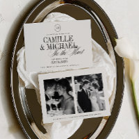 Elegant Calligraphy Tie The Knot 2 Photo Wedding
