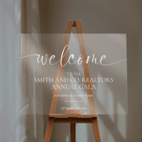 Elegant Calligraphy Transparent Corporate Welcome