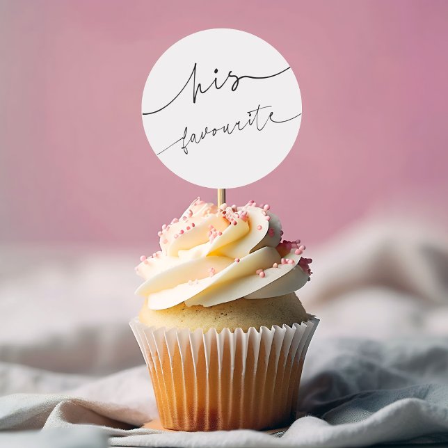 Elegant Calligraphy Wedding Cake Topper for Him Classic Round Sticker (Creator Uploaded)