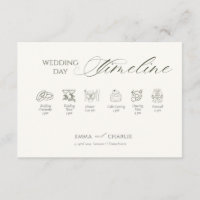 Elegant Calligraphy  Wedding Day Timeline