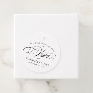 Elegant Calligraphy Wedding Favour Tags