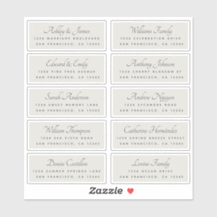 Elegant Calligraphy Wedding Guest Address Labels