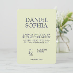 Elegant calligraphy Wedding Invitation