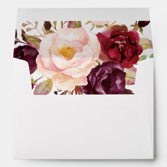 Elegant Calligraphy Wedding Invitation Envelopes (Back (Bottom))