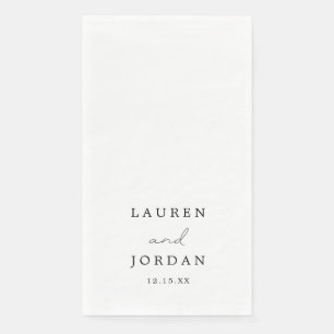 Elegant Calligraphy Wedding Napkin
