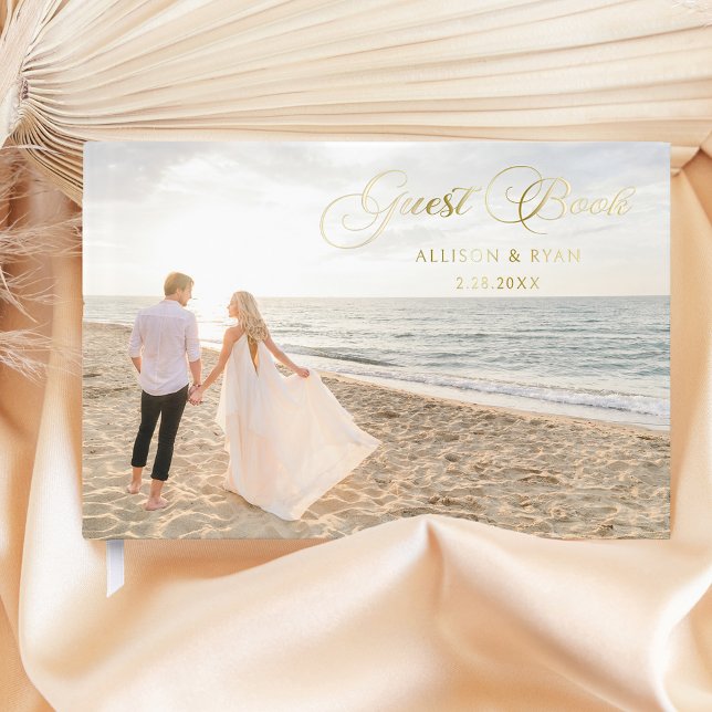 Elegant Calligraphy Wedding Photo Guest Book (Creator Uploaded)