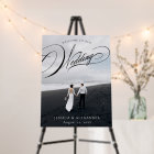 Elegant Calligraphy Wedding Photo Welcome Sign