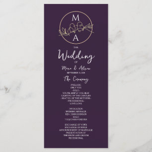 Elegant Calligraphy Wedding Program Programme