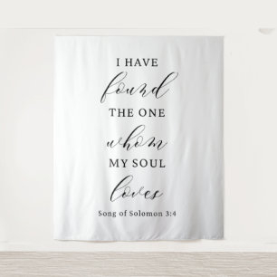 Elegant Calligraphy Wedding Quote Backdrop Banner Tapestry