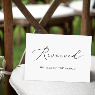 Elegant Calligraphy Wedding Reserved Seating Sign Invitation