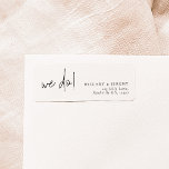 Elegant Calligraphy Wedding Return Address<br><div class="desc">Where Dreams Meet Elegance Elevate your special day with our enchanting ensemble of stationery, meticulously crafted to infuse your wedding with whimsy and grace. From delicate invitations to exquisite place cards, this collection is a symphony of intricate calligraphy and timeless design. Create a celebration that's uniquely yours, as our Whimsical...</div>