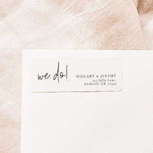 Elegant Calligraphy Wedding Return Address 