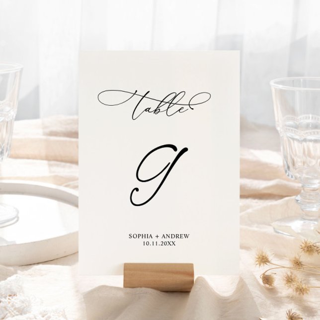 Elegant Calligraphy Wedding Table Number 9 (Creator Uploaded)