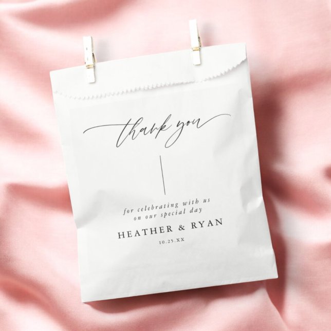 Elegant Calligraphy Wedding Thank You Favour Bag (Creator Uploaded)