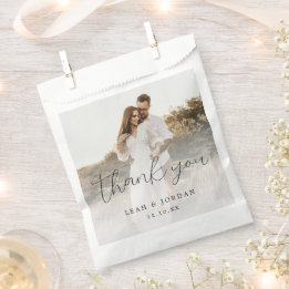 Elegant Calligraphy Wedding Thank You Favour Bags