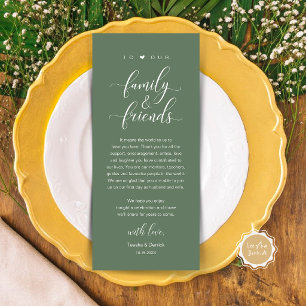 Elegant Calligraphy Wedding Thank You Table Card