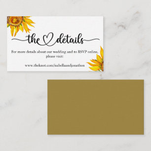Elegant Calligraphy Wedding Website Enclosure Car Card
