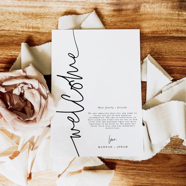 Elegant Calligraphy | Wedding Welcome Bag card (Creator Uploaded)