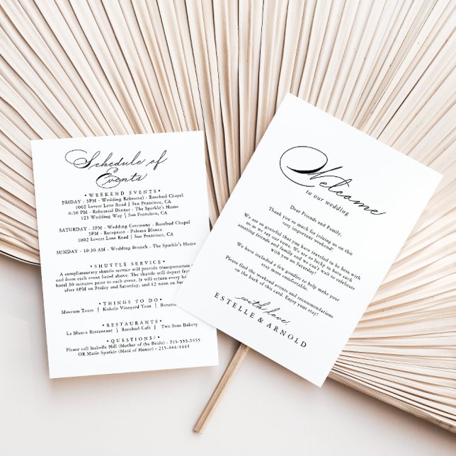 Elegant Calligraphy Wedding Welcome Letter (Creator Uploaded)