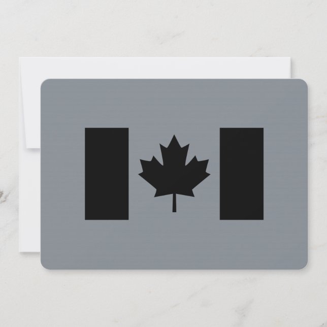 Elegant Canadian Flag in Black (Front)