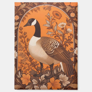 Elegant Canadian Goose William Morris Inspired Magnet