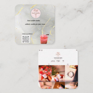 Elegant Candle Business Card   Soul Candles Studio