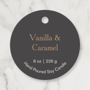Elegant Candle Favour Round Favour Gift Tag