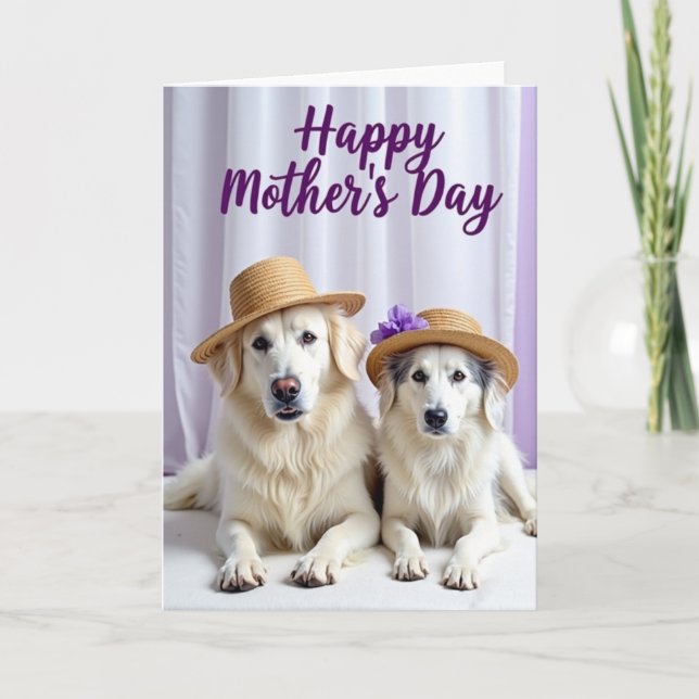 Elegant Canine Mothers Day Card (Front)